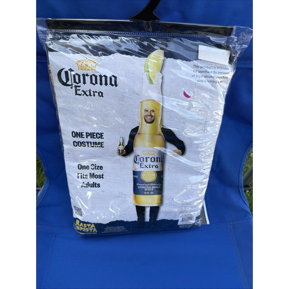 Rasta Imposta Corona Extra Bottle Lime Halloween Costume Funny Party NIP Beer
